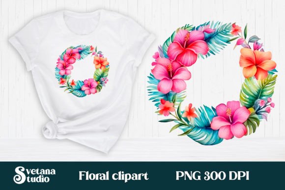 Download Hibiscus Flower Wreath Clipart PNG - Png Collection
