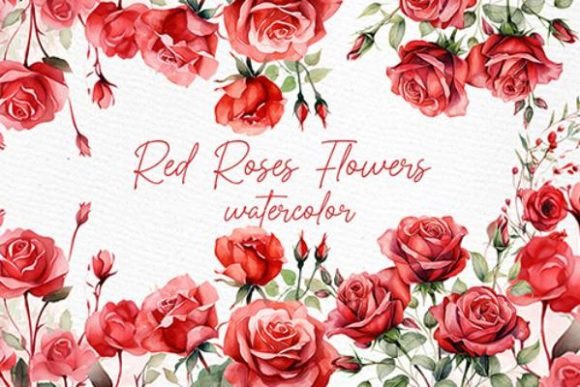 Download Red Roses Clipart Watercolor Roses PNG - Png Collection
