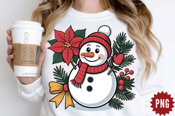 Download Floral Snowman PNG, Christmas Snowman Su - Png Collection