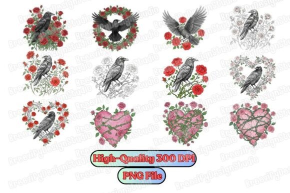 Download Gothic Raven Rose PNG Bundle, Anti Lover - Png Collection