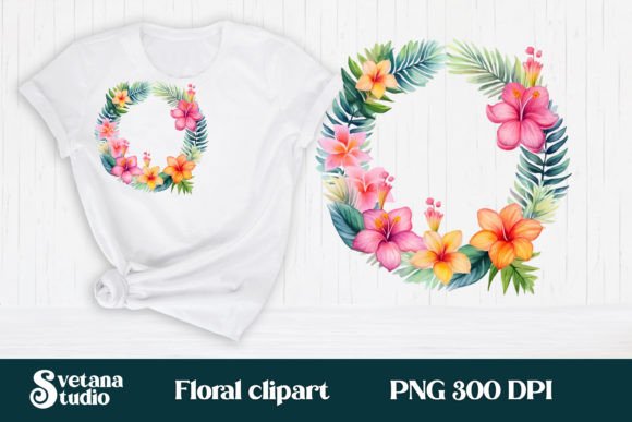 Download Hibiscus Flower Wreath Clipart PNG - Png Collection