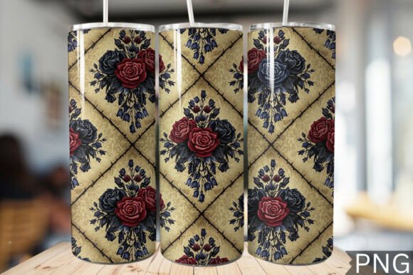 Download Dark Botanical Gothic Tumbler Wrap PNG - Png Collection